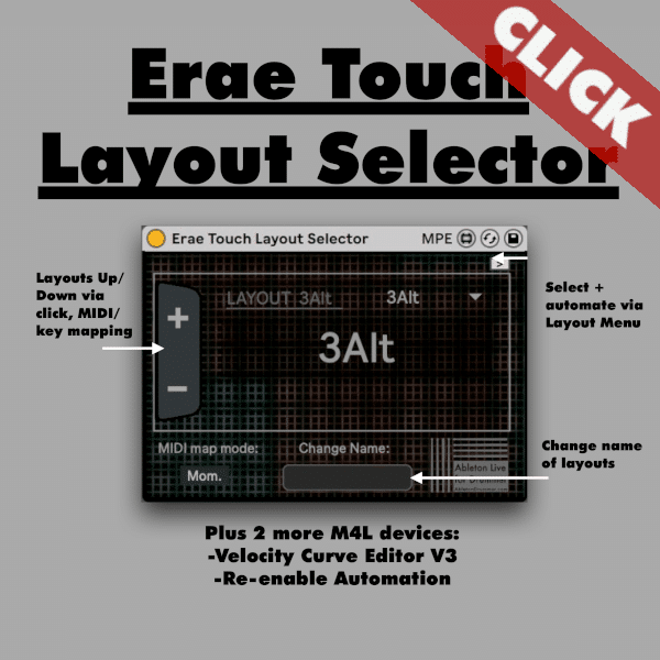 Erae Touch Layout Selector for Ableton Live