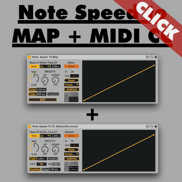 Note Speed To Map and MIDI CC