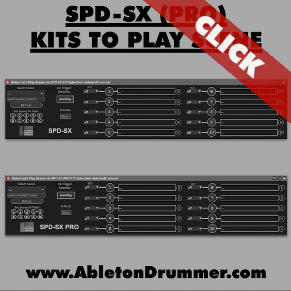 Select Songs via SPD SX Pro in Ableton Live
