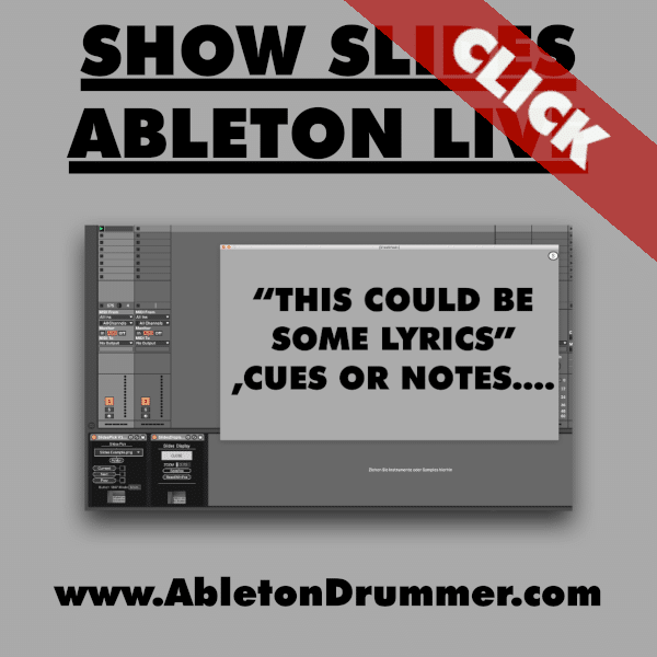 Display Lyrics + Slides in Ableton Live – Max for Live device