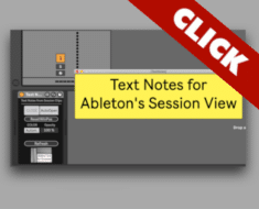 Text notes for session view in Ableton Live