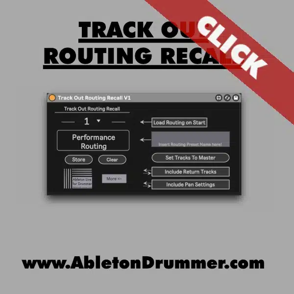 Track Out Routing Recall for Ableton Live