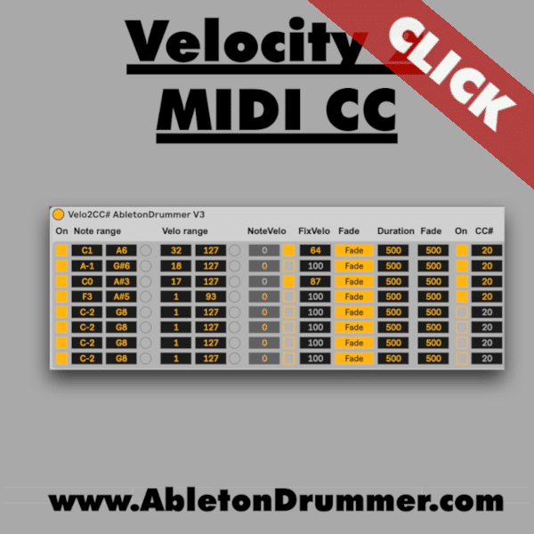 MIDI Note Velocity to MIDI CC