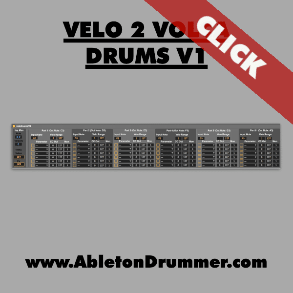 Velocity to Volca Drum via Ableton Live