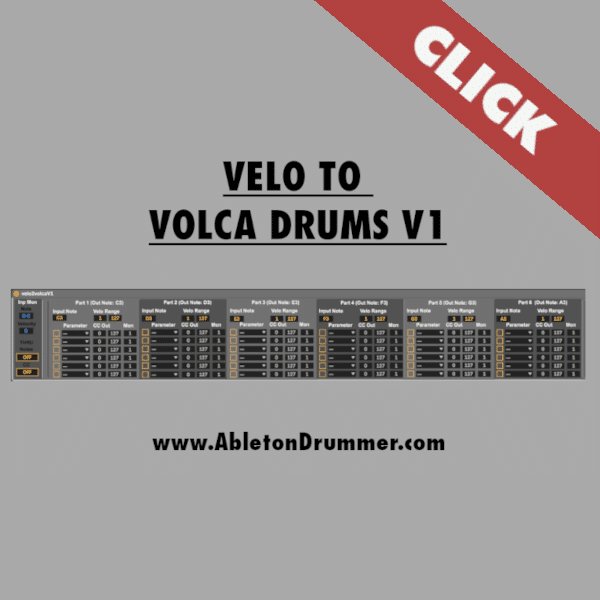 Velocity to Volca Drum via Ableton Live