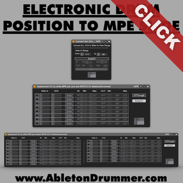 Electronic Drum Position to MPE Slide