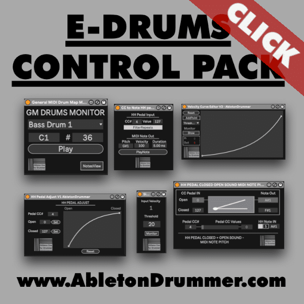 Control Dynamics for electronic drums in Ableton Live.