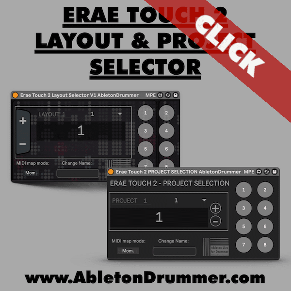 Erae Touch 2 Layout + Project Selector