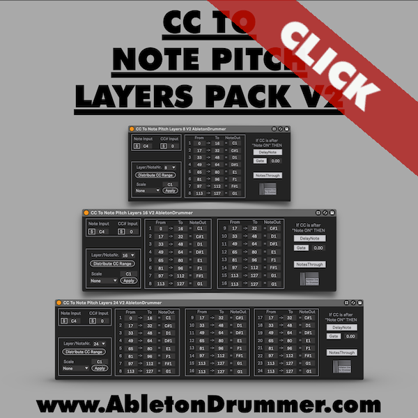 Change Note Pitch via CC in Ableton Live